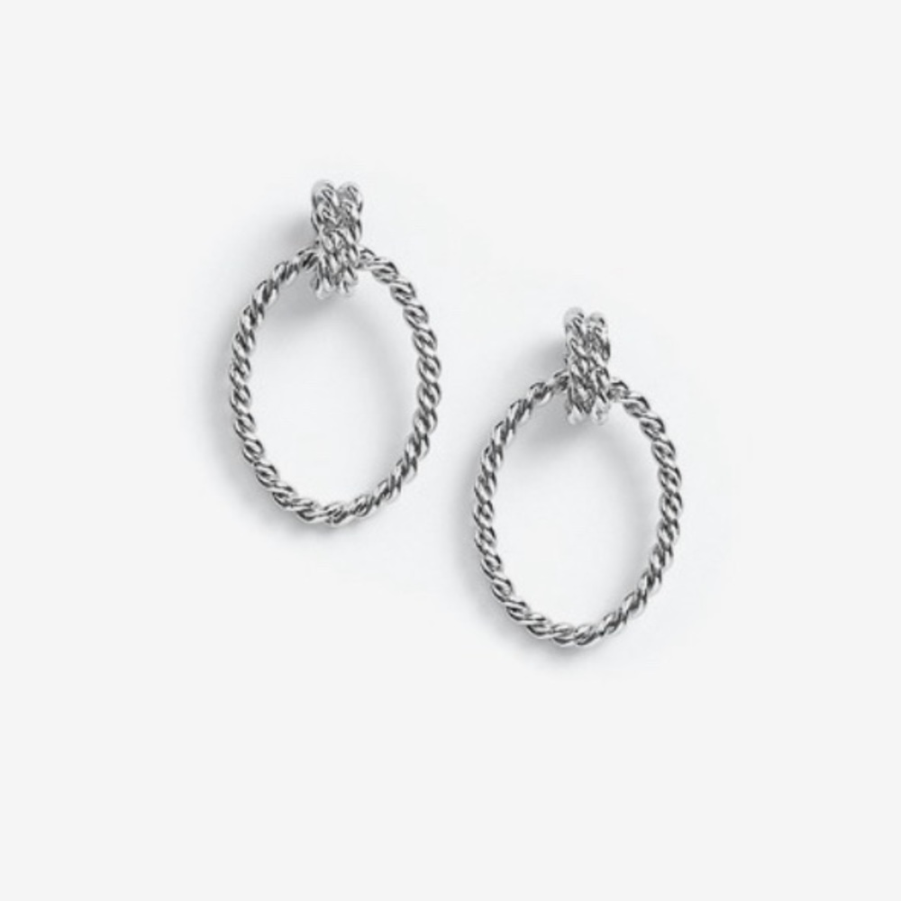 Clements Rope Earrings in Silver